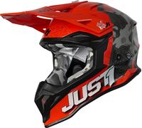 Just1 J39 Kinetic Casque Motocross, noir-orange, taille XS pour homme