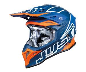 JUST1 J39 Thruster Casque Bleu/Orange Taille 58-M