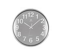 Justaminute 00816 Horloge à quartz Cercle Chrome, Gris