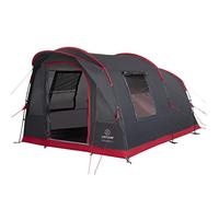 JUSTCAMP Atlanta 3 Tente familiale, Tente Tunnel pour 3 Personnes, séjour Debout, Sol Cousu intégré - Gris