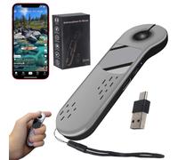 Justdfine Mini souris Bluetooth, BT5.3 + 2,4 G + USB-C, trois modes + pavé tactile, 4 en 1, télécommande portable Air Mouse Presenter sans fil, gris