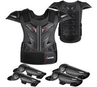 JUSTDOLIFE Équipement De Protection De Moto pour Enfant, 5 PièCes Nouveau Type GenouillèRe Respirante CréAtive Equipement Moto Cross Enfant pour Tout-Terrain Cyclisme Ski Patinage