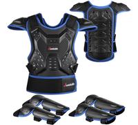 JUSTDOLIFE Équipement De Protection De Moto pour Enfant, 5PCS Nouveau Type GenouillèRe Respirante CréAtive Equipement Moto Cross Enfant pour Tout-Terrain Cyclisme Ski Patinage