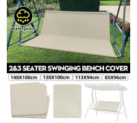 Juste De Balançoire Imperméable Pour Chaise Et Banc,Housses De Remplacement Polyvalentes Pour Jardin Et Extérieur,Housses Anti-Poussière Pour Hamac,2/3 Places - Type Beige-113 X 94 Cm
