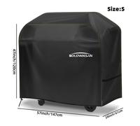 Juste De Barbecue,Tissu Oxford Imperméable Avec Bandes De Coulée,Anti-Uv,Coupe-Vent Et Rip-Verde,Pour Weber,Brinkmann,Char Broil - Type S #C