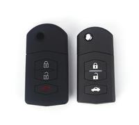 Juste De Clé À Distance En Silicone À 3 Boutons,Étui Porte-Clés,Support De Peau,Adapté Pour Mazda 2,Demio 3,5,6,M5,Cx7,Cx9,Jas8,Mx5,Mpv - Type Black