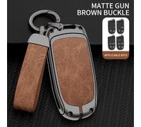 Juste De Clé De Voiture En Métal Et Cuir,Porte-Clés Pour Jeep Renegade,Boussole,Grand Trafic,Fusible 300c,Wrangler Dodge,Accessoires De Voiture - Type Brown