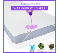 Juste de matelas en coton éponge, drap plat, imperméable, anti-acariens, protecteur de drap lavable