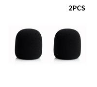 Juste de microphone sans fil colorée,housse en mousse éponge lavable,coupe-vent,anti-salive,adaptée à la plupart des microphones,3.5x7cm - Type Black