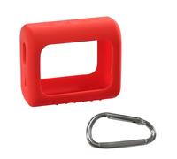 Juste de protection en silicone pour haut-parleur JBL GO 3,étui de voyage,style ultra-léger,étui de transport avec mousqueton,supports lavables - Type Rouge