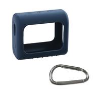 Juste de protection en silicone pour haut-parleur JBL GO 3,étui de voyage,style ultra-léger,étui de transport avec mousqueton,supports lavables - Type Bleu