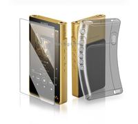 Juste de protection en TPU souple pour baladeur Sony NW-WM1AM2 WM1AM2 NW-WM1ZM2 WM1ZM2 avec bouchon anti-poussière en verre Guatemala - Type Black and glass