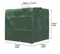 Juste de protection IBC noire,précieux pour l'eau,1000 litres,fourre-tout d'extérieur,imperméable,anti-poussière,crème solaire,conteneur de pluie pour jardin et cour - Type green #B