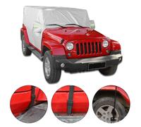 Juste De Protection Imperméable Pour Jeep Wrangler Jk Et Jl,210d Oxford,Vêtements De Voiture,Toit Rigide,2007 Portes,Crème Solaire,2021-2/4 - Type Silver-For 2 Door #B
