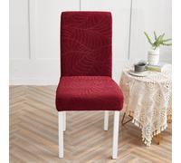 Juste De Siège Universelle En Jacquard Imperméable Pour Chaise De Bureau,Quatre Saisons,Monochromatique,Moderne,Simple,Élastique,Nouvelles Sources - Type Burgundy-2 Pcs