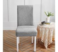 Juste De Siège Universelle En Jacquard Imperméable Pour Chaise De Bureau,Quatre Saisons,Monochromatique,Moderne,Simple,Élastique,Nouvelles Sources - Type Light Gray-1 Pc Chair Cover