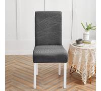 Juste De Siège Universelle En Jacquard Imperméable Pour Chaise De Bureau,Quatre Saisons,Monochromatique,Moderne,Simple,Élastique,Nouvelles Sources - Type Dark Gray-2 Pcs