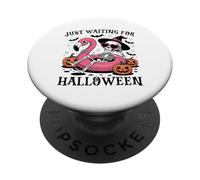 Juste en Attendant Halloween, Un Squelette Estival Effrayant et drôle PopSockets PopGrip Adhésif