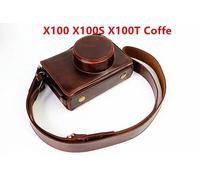 Juste en cuir pour appareil photo avec stylo propre,Fuji X100,X100V,X100F,XA5,XA7,XA20,Count100,Count200,Count10,XRack XF10,XS10 - Type X100 S T Coffe