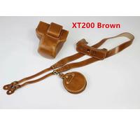 Juste en cuir pour appareil photo avec stylo propre,Fuji X100,X100V,X100F,XA5,XA7,XA20,Count100,Count200,Count10,XRack XF10,XS10 - Type XT200 Brown