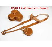 Juste en cuir pour appareil photo avec stylo propre,Fuji X100,X100V,X100F,XA5,XA7,XA20,Count100,Count200,Count10,XRack XF10,XS10 - Type XS10 Brown