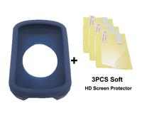 Juste En Silicone Pour Garmin Edge 540 840,Étui En Film Souple Hd Et Protecteur D'écran Pour Garmin Edge 840,Ordinateur Gps Edge 540 - Type Army Blue 3pcs Film