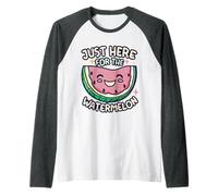 Juste Ici pour Les Amateurs de Melon Mignon de Melon d'été Manche Raglan