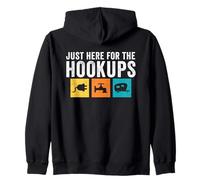 Juste ici pour les branchements | Funny Camping, RV, camping-car, caravane Sweat à Capuche