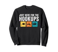 Juste ici pour les branchements | Funny Camping, RV, camping-car, caravane Sweatshirt