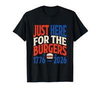 Juste Ici pour Les Hamburgers BBQ du 4 Juillet 1776-2026 250 T-Shirt