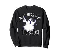 Juste Ici pour The BOOS Halloween Ghost Drinking Booze Meme Sweatshirt