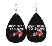 Juste Là Pour Baiser Pendantes Double Face Pendantes En Cuir Légères Boucle D'Oreille Pour Fête Des Mères Quotidien Femme