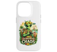 Juste là pour Le Chaos Funny Alien Tourist Coque pour iPhone 14 Pro