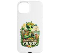 Juste là pour Le Chaos Funny Alien Tourist Coque pour iPhone 15 Plus