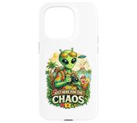 Juste là pour Le Chaos Funny Alien Tourist Coque pour iPhone 15 Pro