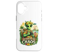 Juste là pour Le Chaos Funny Alien Tourist Coque pour iPhone 16 Plus