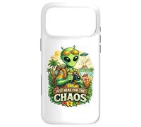 Juste là pour Le Chaos Funny Alien Tourist Coque pour iPhone 17 Pro Max