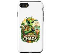 Juste là pour Le Chaos Funny Alien Tourist Coque pour iPhone SE (2020) / 7/8