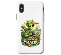 Juste là pour Le Chaos Funny Alien Tourist Coque pour iPhone X/XS