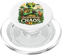 Juste là pour Le Chaos Funny Alien Tourist PopSockets PopGrip pour MagSafe
