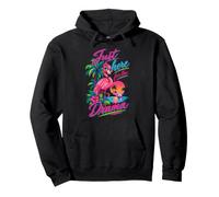 Juste là pour Le Drame Flamingo Tropical Retro Sweat à Capuche