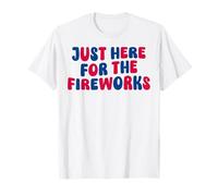 Juste là pour les feux d'artifice, drôles d'hommes et de femmes, le 4 juillet T-Shirt