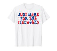 Juste là pour les feux d'artifice, un couple drôle d'hommes groovy T-Shirt