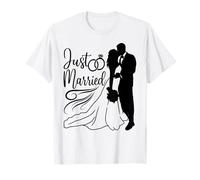 Juste Marié, Marié Marié Épouse Mari Lune de Miel Mariage T-Shirt