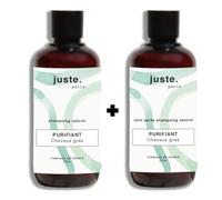 Juste paris Duo Purifiant Cheveux Gras - Shampooing + Après-Shampooing Juste. Paris - Régule le Sébum, Anti-Pelliculaire & Hydratation Légère - Sans Sulfate - Fabriqué en France