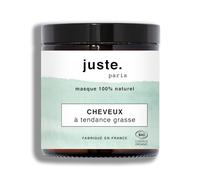 Juste Paris Masque cheveux gras BIO 250 ml - Volumateur 100% naturel - Hydratation intense sans graisser - Brillance et légèreté - Antipelliculaire - Fabriqué en France