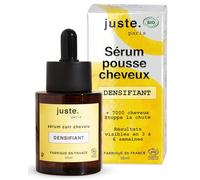 Juste Paris Serum pousse cheveux Bio + 7000 cheveux - Traitement microbiote cuir chevelu - Anti chute cheveux femme et homme - Favorise la croissance capillaire - Serum cheveux - Fabriqué en France