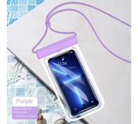 Juste transparente pour téléphone portable à écran tactile de moins de 7.0 pouces,étui étanche en poudre pour la natation - Type Purple