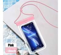 Juste transparente pour téléphone portable à écran tactile de moins de 7.0 pouces,étui étanche en poudre pour la natation - Type pink