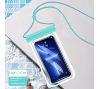 Juste transparente pour téléphone portable à écran tactile de moins de 7.0 pouces,étui étanche en poudre pour la natation - Type Light Blue